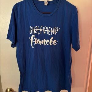 Blue Graphic upgraded to fiancée T-Shirt